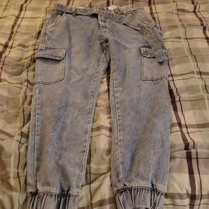 Jogger jeans - acid wash